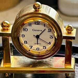 Geneva Gold Mini Clock